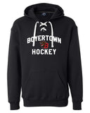 New!! Hockey Lace Hoodie (Youth sizes) - 5 Colors & Choice of Logo