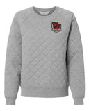 New!! Ladies Quilted Crewneck Pullover in Grey or Black