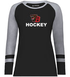 Ladies Fanatic Long Sleeve Tshirt (Red and Black)