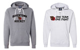 New!! Hockey Lace Hoodie (Youth sizes) - 5 Colors & Choice of Logo