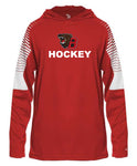 Youth Badger Long Sleeve Hooded T-shirt (Black or Red)